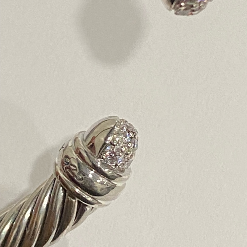David Yurman Bangke silver sterling and Diamonds - Picture 10 of 16